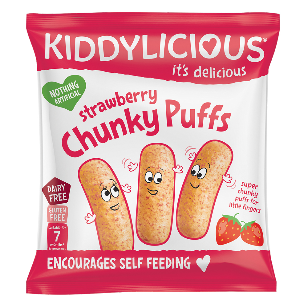 Kiddylicious – Chunky Puffs, Strawberry Snack (12g) – WellGrowth